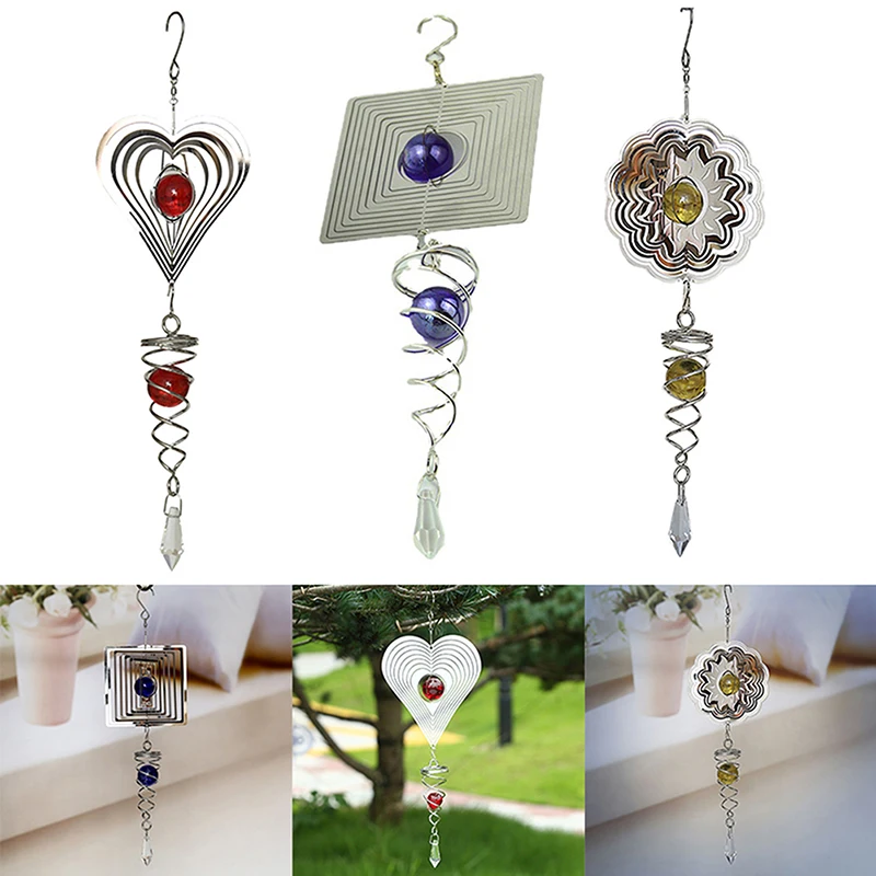 

Скандинавский вращающийся ветровой колокольчик, колокольчики, подвесное украшение на окно, 3D стереоскопический ветровой колокольчик, укра...