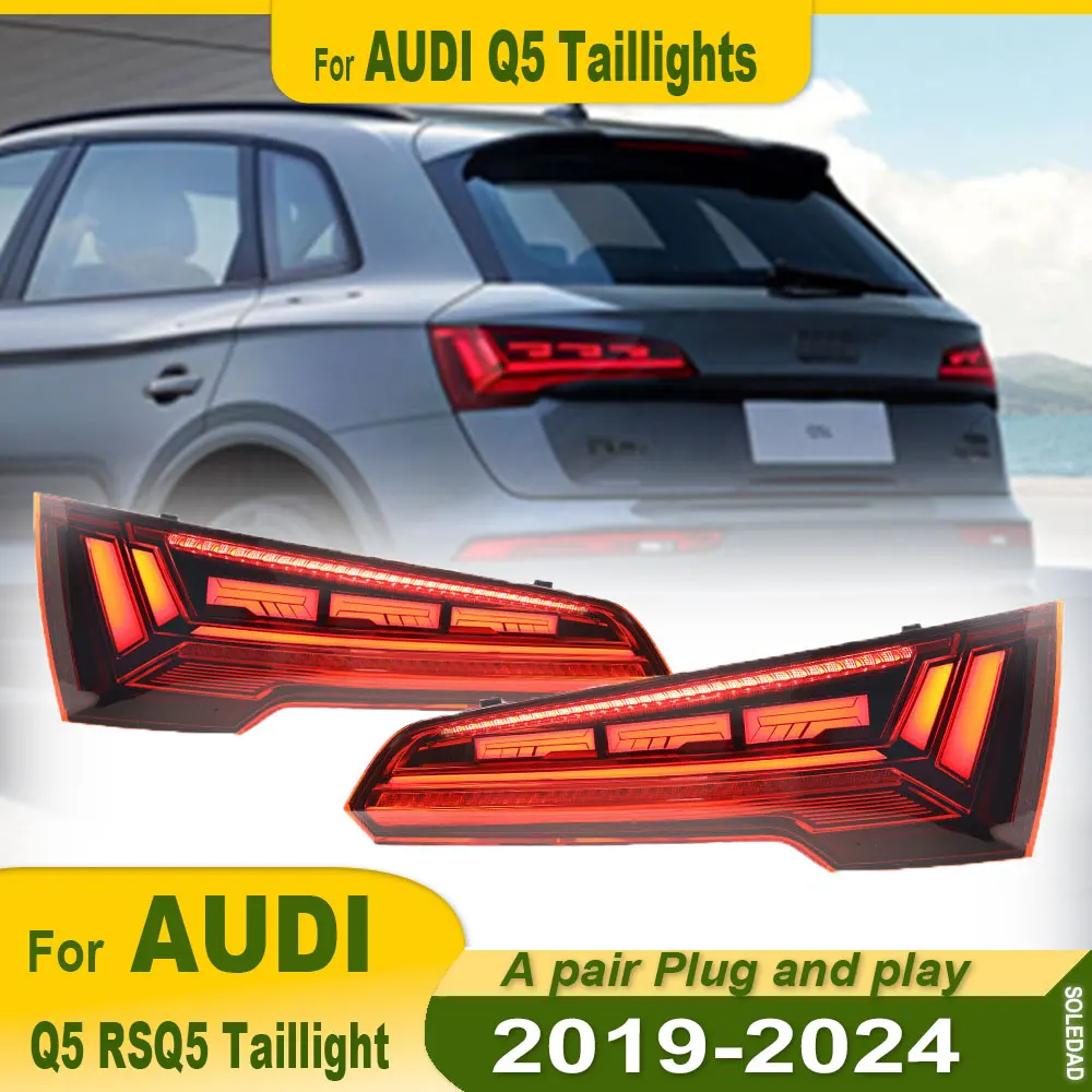 Автомобильный фонарь для Audi Q5 2018 2019 2020 2021 2022 2023 2024 задний светодиодный проектор