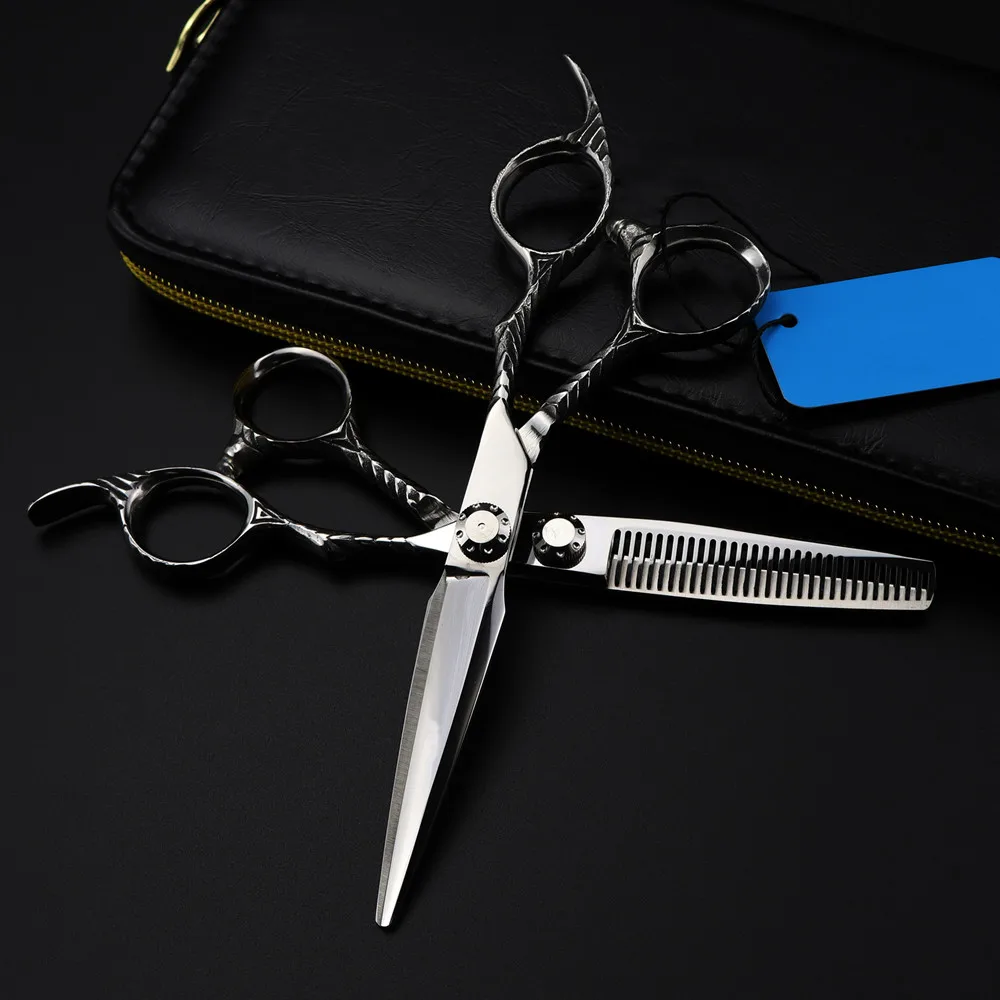 

Professional JP 440c steel 6 '' scissor Upscale hair scissors haircut thinning barber makas cutting shears hairdresser scissors