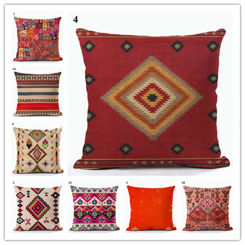 

Новинка, красочный чехол для подушки с богемным рисунком, абстрактная фотография, чехол для гостиной, дивана, наволочка с геометрическим пр...
