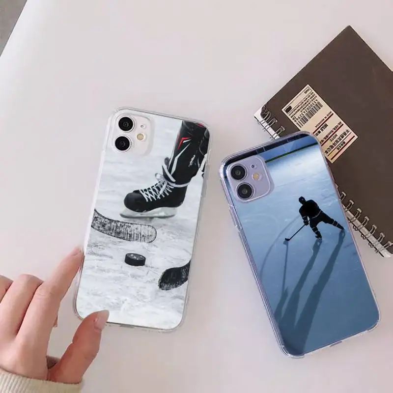 

Ice Hockey Rink Phone Case Transparent soft For iphone 11 13 12 14 x xs xr pro max mini plus