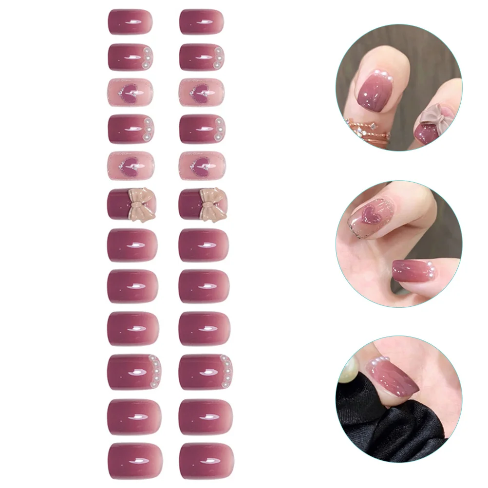 

Nails Nail Faketips Press False Womenmanicuredecorativepieces Glue Detachable Diy