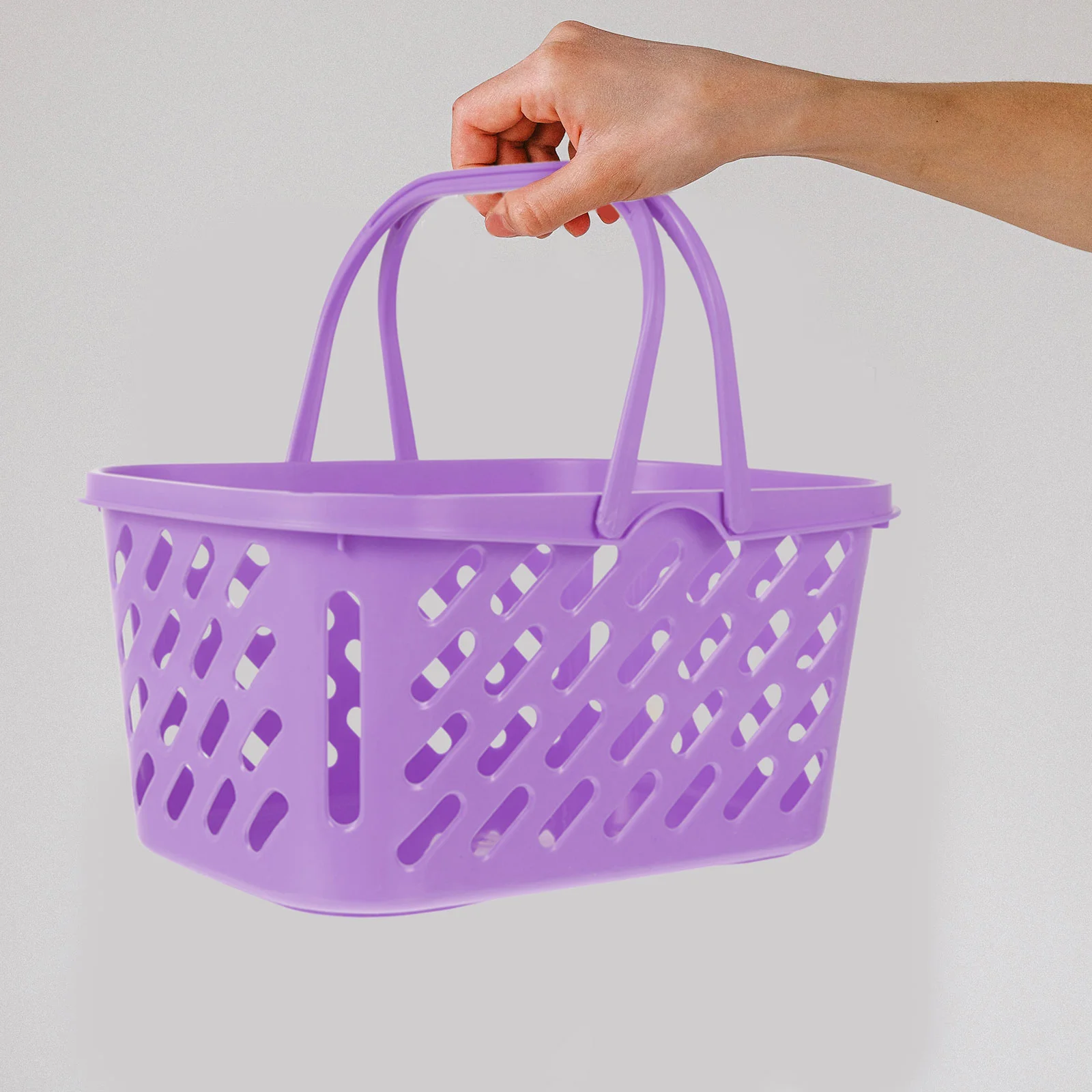 

Basket Shopping Baskets Handles Grocery Storage Cart Kids Organizing Vegetable Mall Double Sundries Bathroom Retail Blue Tiny