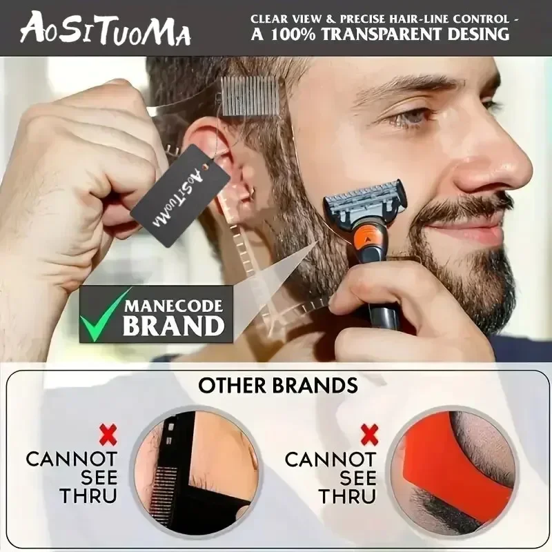 Расческа для укладки бороды линейка Мужская уход расческа бакенбардов