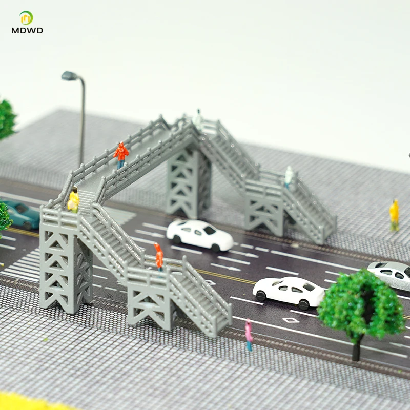 Фото 1:300 DIY Поезд Footbridge Имитационная модель Пешеходный мост DIY для модели поезда Железнодорожная станция Модель моста №4
