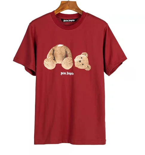 Футболка Мужская/женская с коротким рукавом и мультяшным медведем |