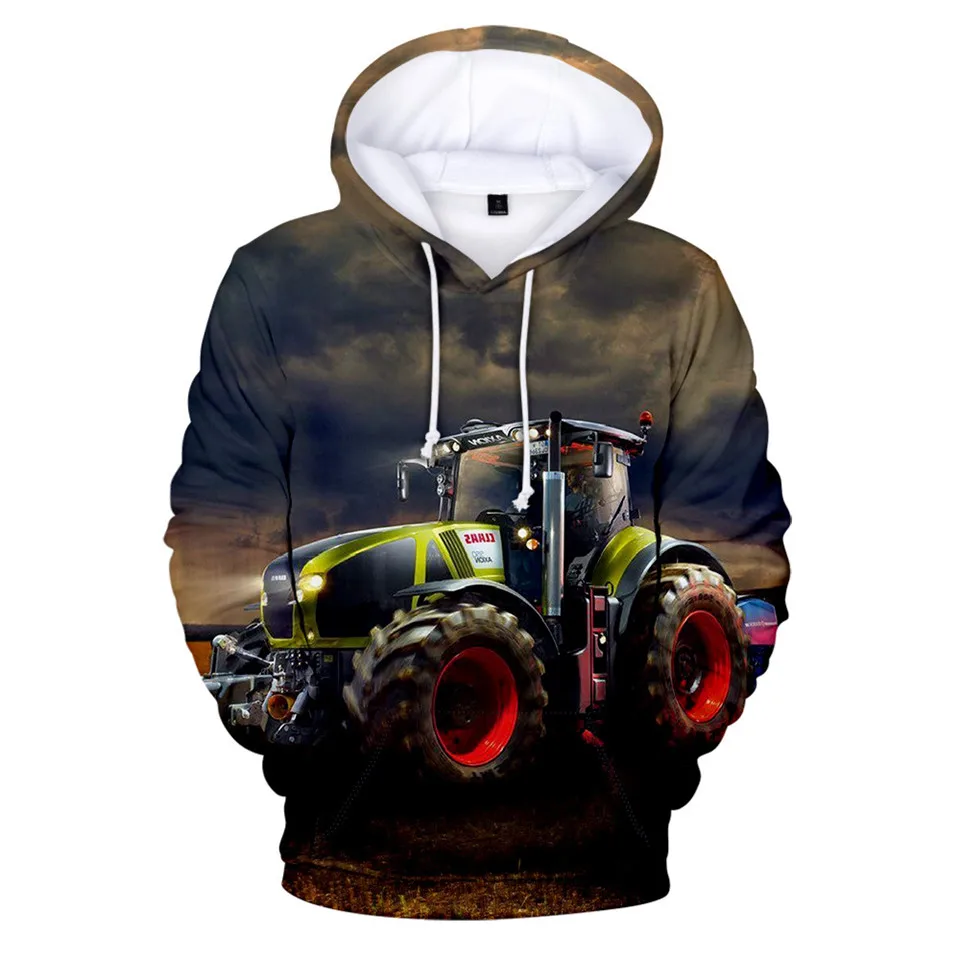 

Kids Hoodies Tractor Pattern 3D Print Hoodie Sweatshirt Boys Girls Harajuku Truck Cartoon Coats Clothes