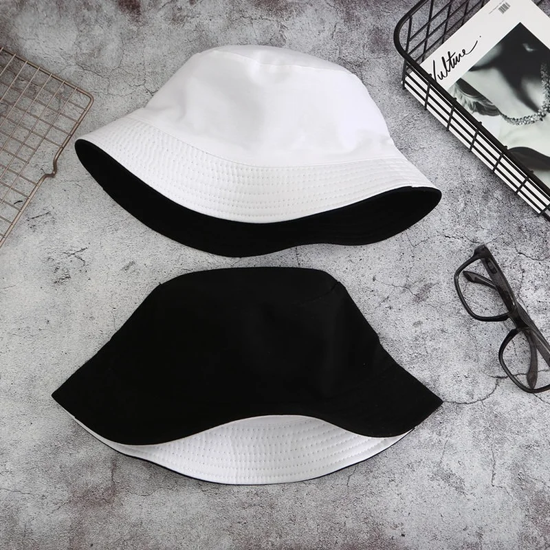 Двухсторонняя Кепка однотонная мужская шляпа-Панама женская шляпа от солнца