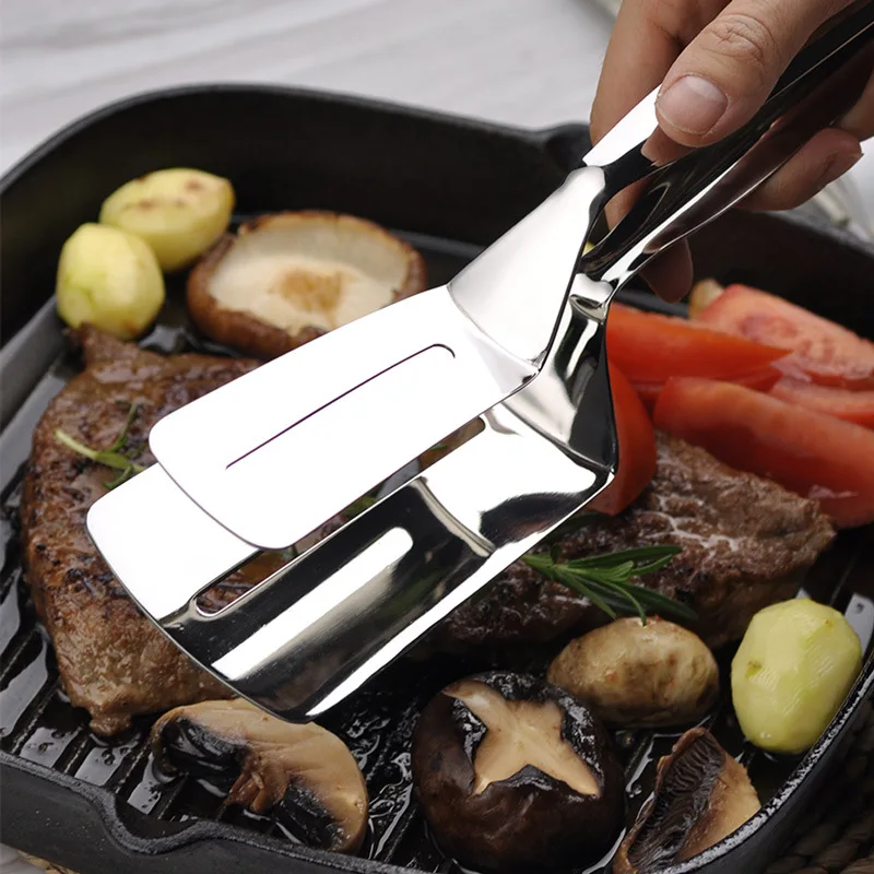 

Multifunctional Frying Shovel Clip Steak Barbecue Tongs Frying Fish Shovel Clip Bread Clip Household Pancake Shovel Kitchen Tool