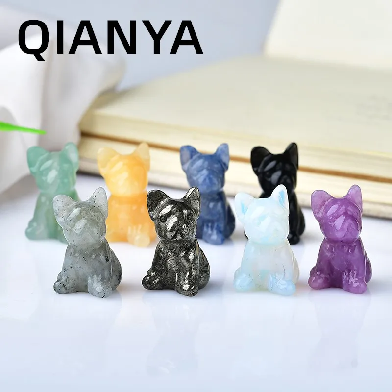 

Милый Французский бульдог, натуральный кристалл, камень, кварц, минеральное животное, резьба, ремесла, исцеление, рейки, украшение для дома, ...