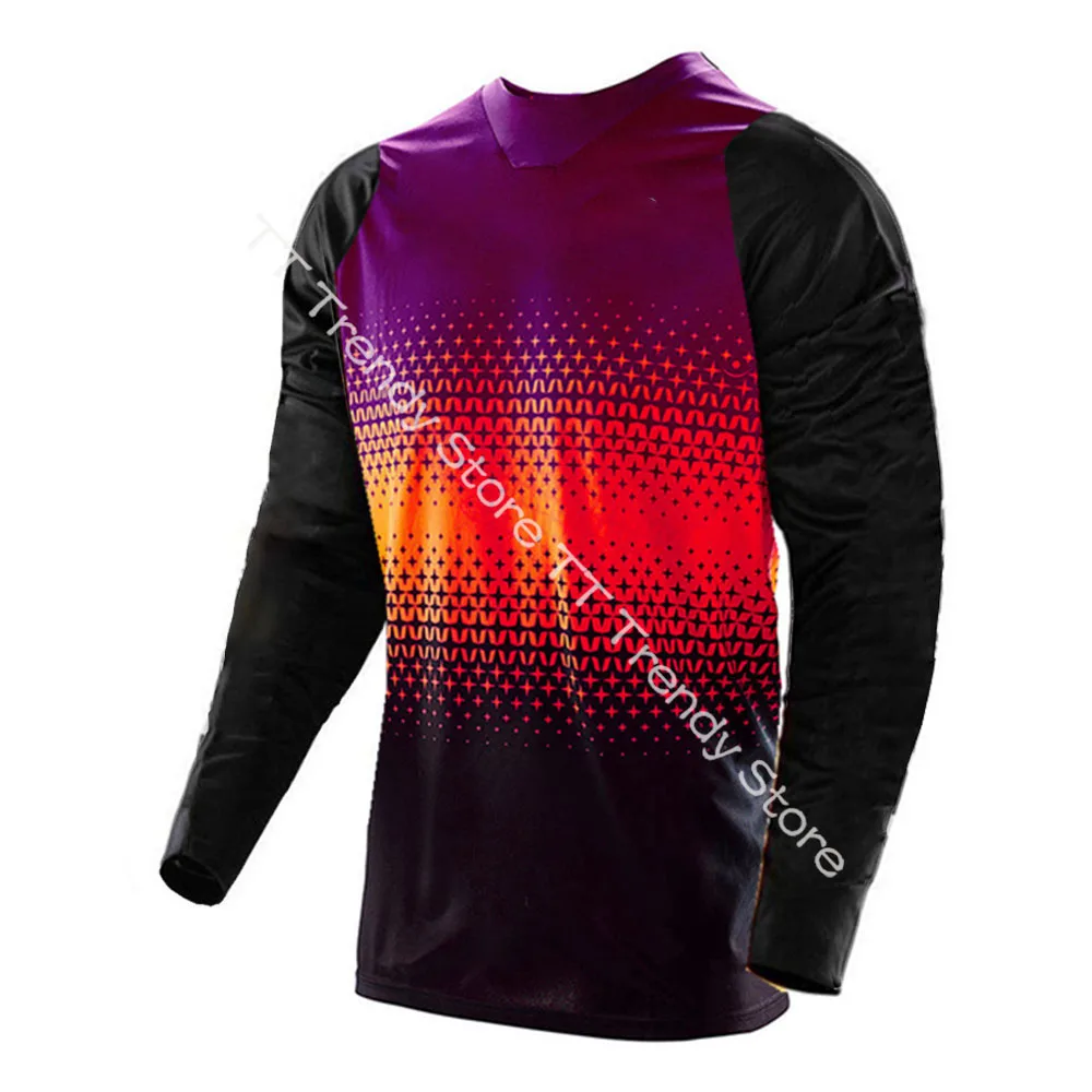 

Spring Autumn 2024 Cycling Jersey Breathable Quick Dry Tops MTB Bike Motocross Long Sleeve Bicycle Clothing Fishing Shirt