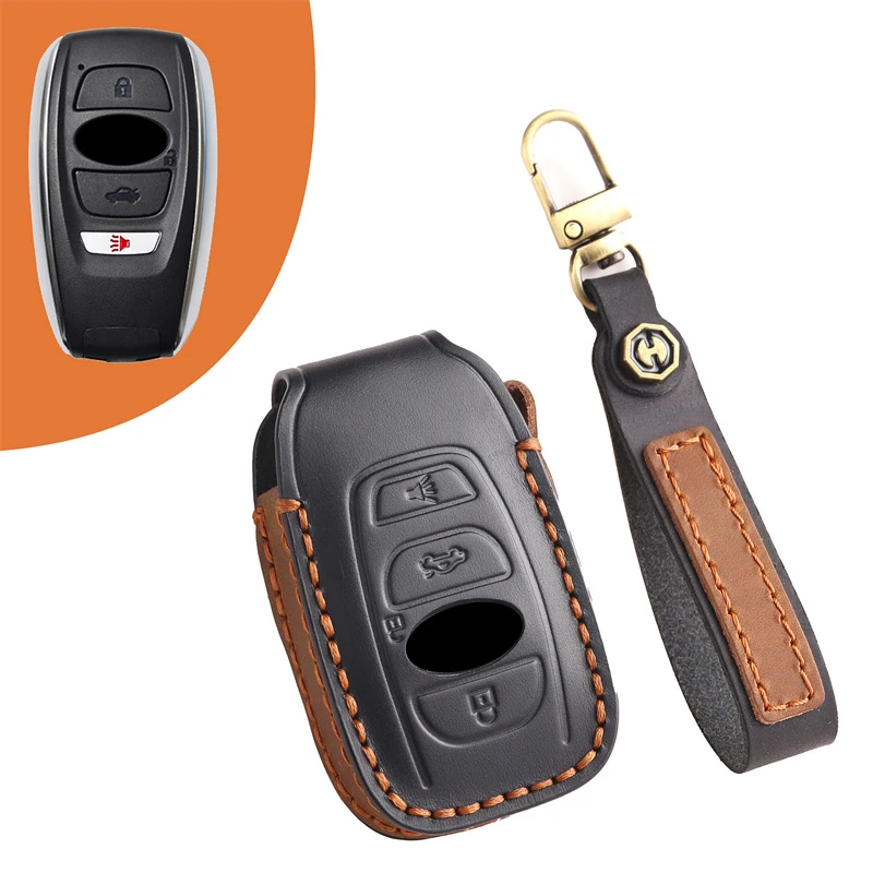 

Кожаный чехол для ключей от машины для Subaru Legacy impreza forester xv trezia BRZ wrx levorg outback 3/4 кнопки ключ