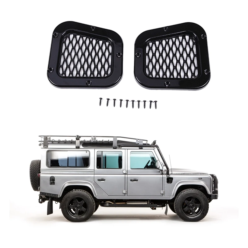 

For Land Rover Defender 2004-2019 Side Fender Vent Grille Car Air Side Vents Grille Decoration Stickers