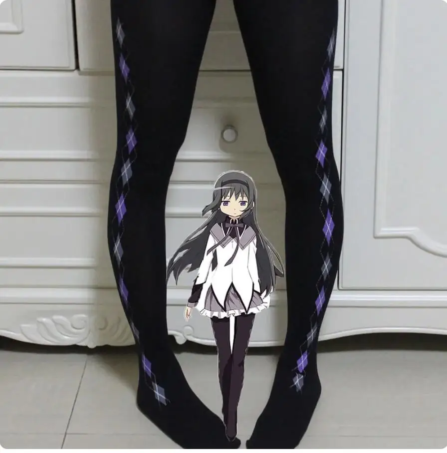 

Puella Magi Madoka Magica Akemi Homura Cosplay Original Stocking Prom Costume Homura Akemi Cosplay Socks Hallowen Womens Socks