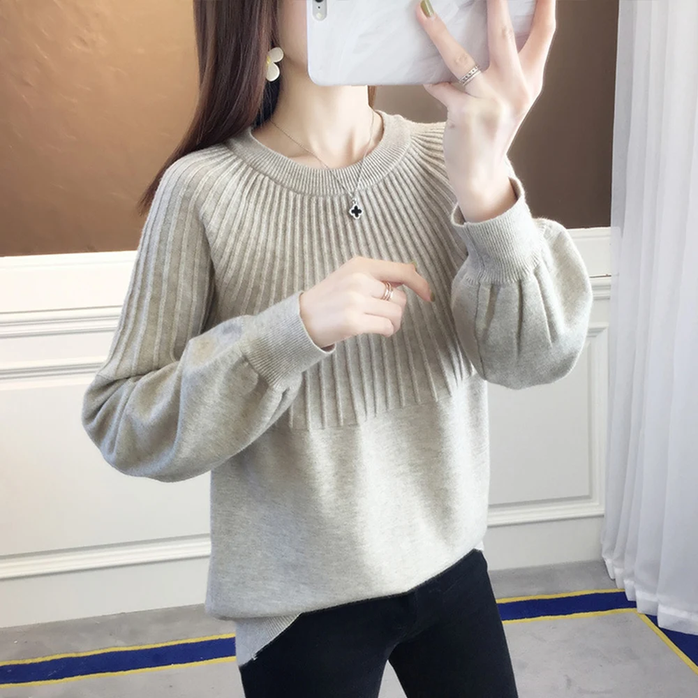 

Sweater Women's Pullover Thin 22022 Spring And Autumn Wear Round Neck Loose Female Knitted Top Bottoming Shirt Casual Outer Wear