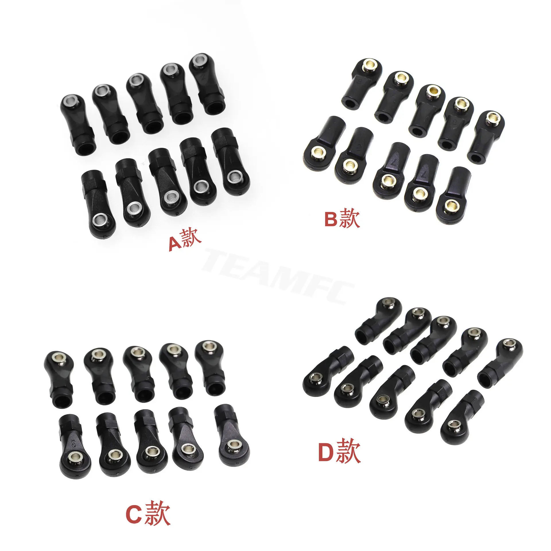 

10Pcs Plastic M4 Rod End Link Linkage Balls Joint Head for 1/10 RC Car Crawler Axial SCx10 II 90046 TRx4
