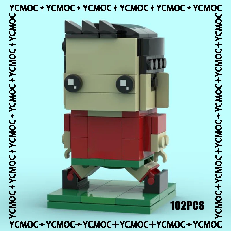 

Sport Fan YcMoc Building Blocks Football Soccer Team Portugal Player Brickheadz Model Technology Bricks DIY Toy For Children