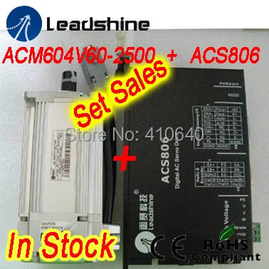 Набор продаж Leadshine ACM604V60 400 Вт бесщеточный AC Servo Двигатель и ACS806 сервопривод кодер