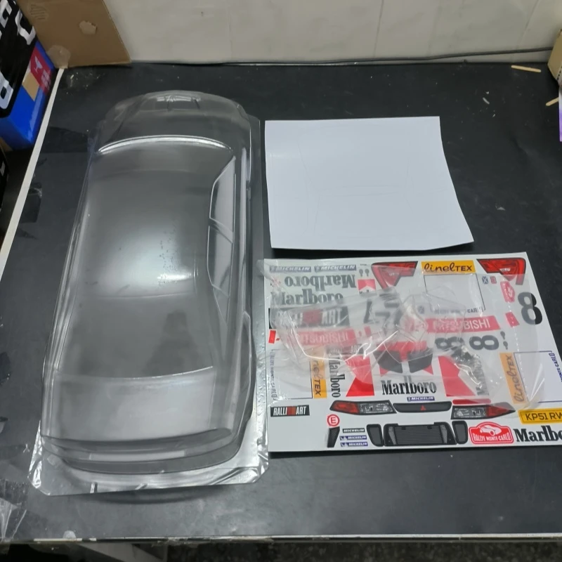 TC104 1/10 Lancer Evolution V прозрачный корпус корпуса 190 мм для радиоуправляемого