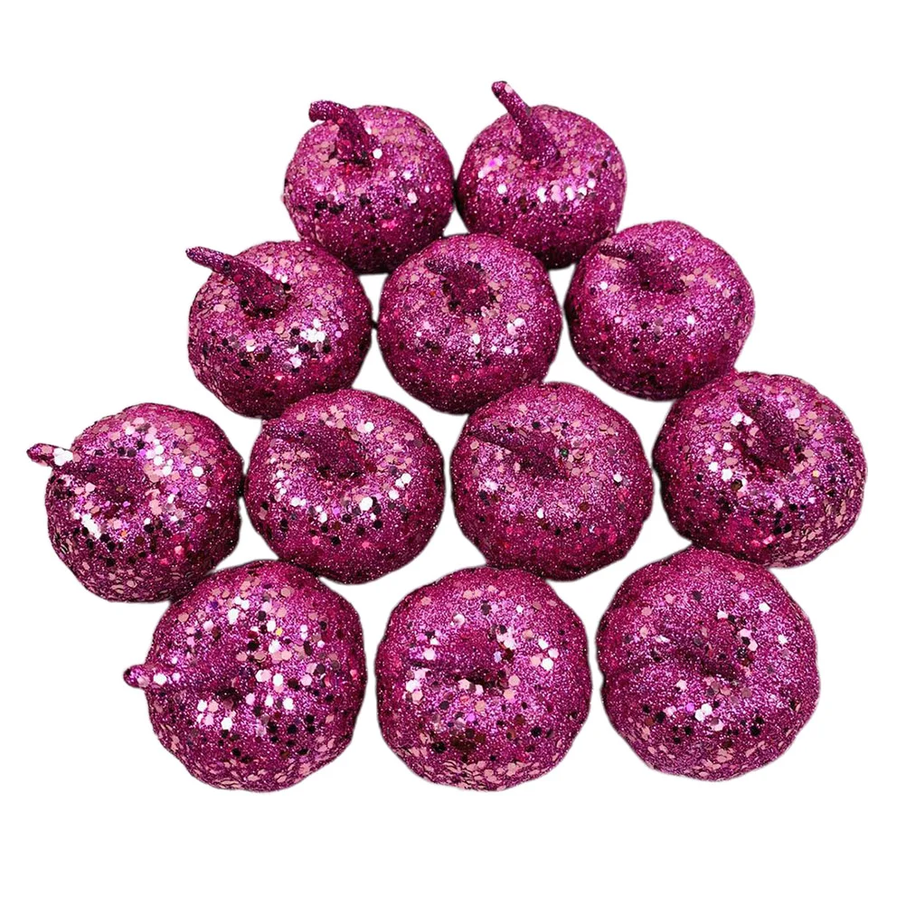 

Pumpkin Pumpkins Decordecoratingwhite Simulation Glitter Fall Diy Realistic Decorative Mini Harvest Party Props Decoration Small