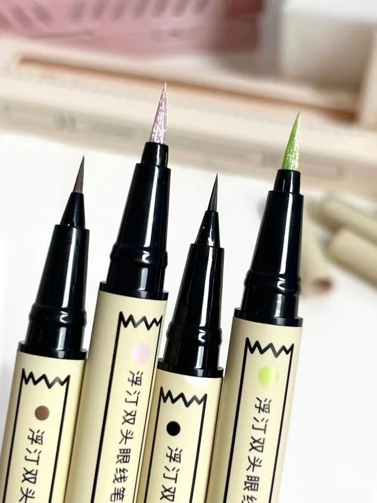 

Fidoo Double-ended Eyeliner Pen Shadow Brightening Dual-use Non-smudged Lasting Waterproof Lying Silkworm Pen