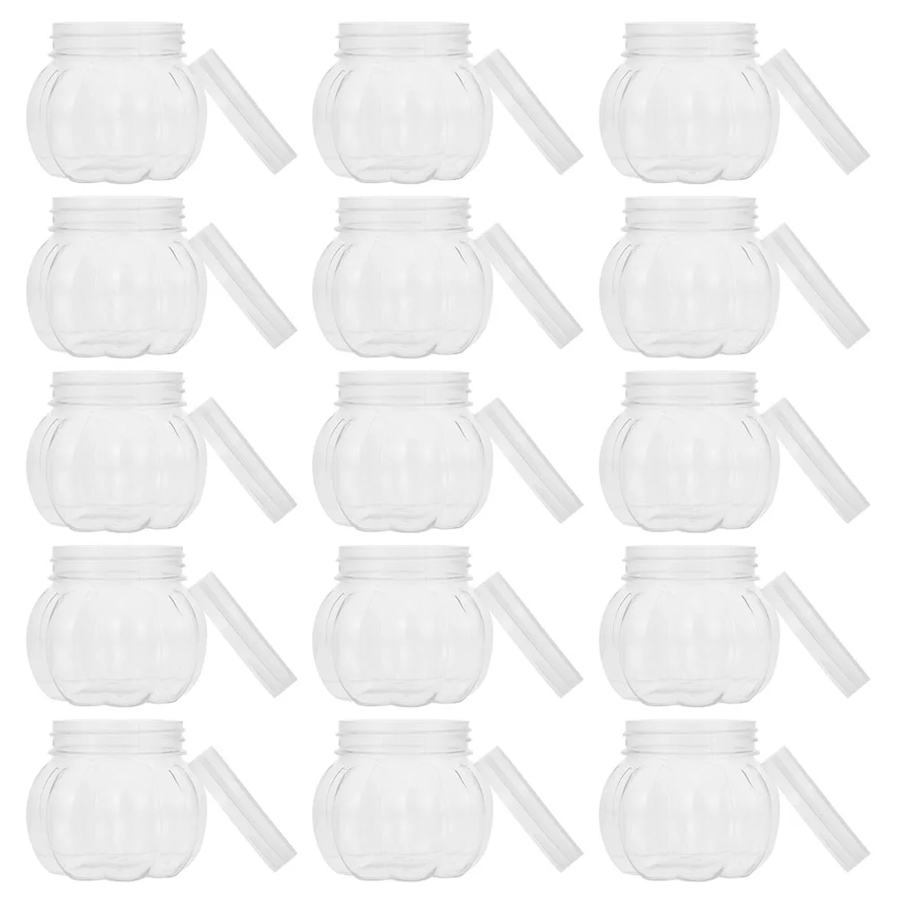

24 Pcs Sugar Snacks Container Containers Cookie Food Lids Jar Pumpkin Candy Sealed The Pet Dry Fruit Chocolate Plastic