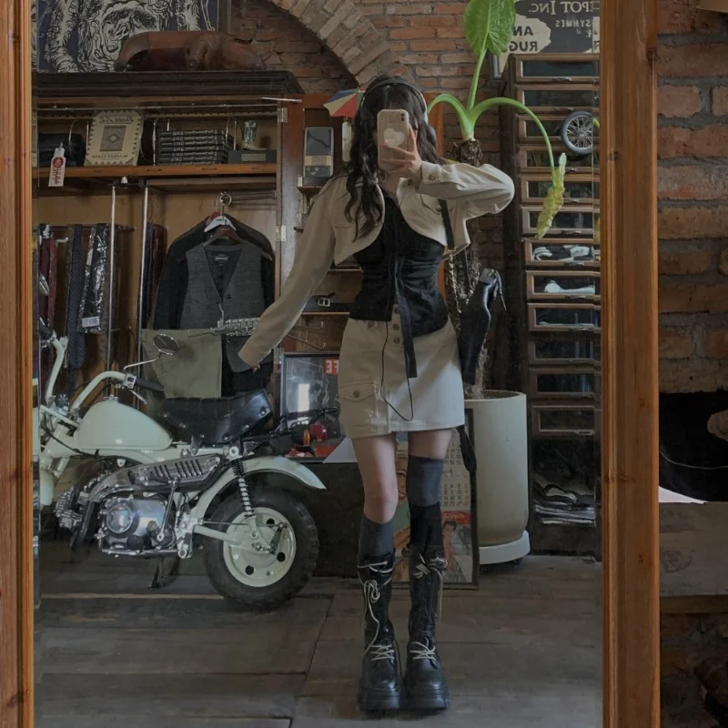 Блузка женская в стиле Харадзюку с длинным рукавом |