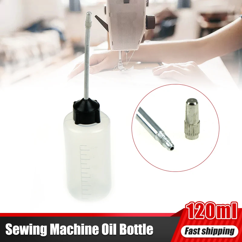 

Plastic 120ml Sewing Machine Oil Bottle Clear White Spray Nozzle Empty Oil Bottle Oiler Plastic Oiler for Lubricants Oil