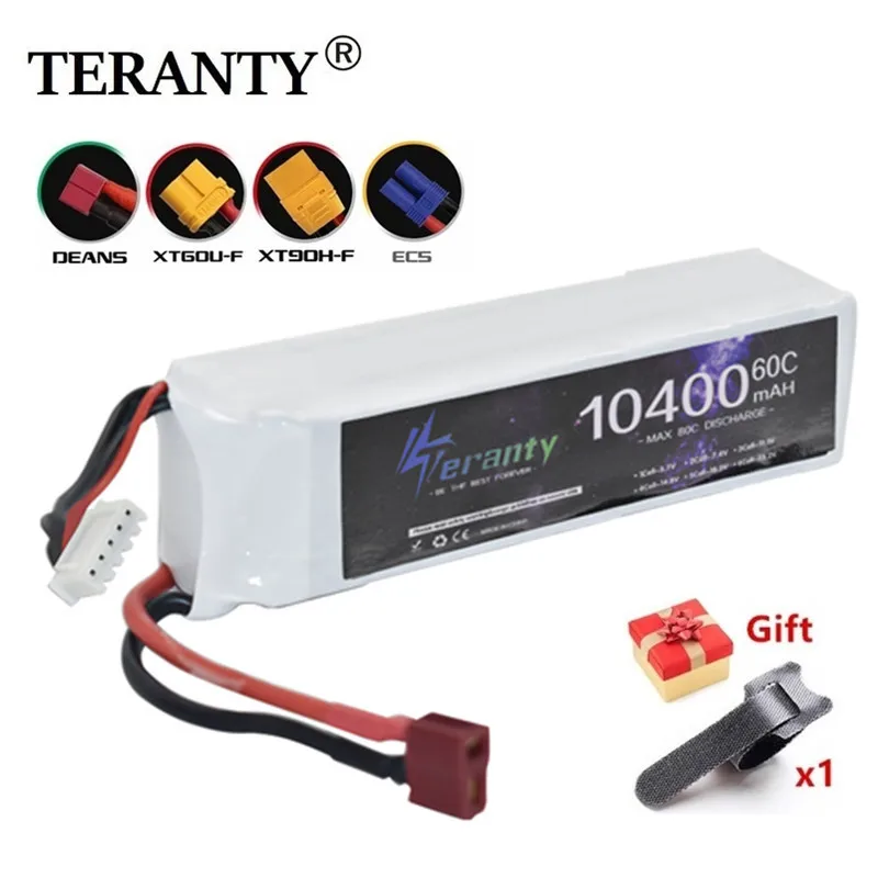 

Teranty 10400mAh 4s 14,8 V 60C Lipo батарея запасная часть для радиоуправляемых автомобилей самолетов лодок дронов квадрокоптеров с T XT60 планшетов