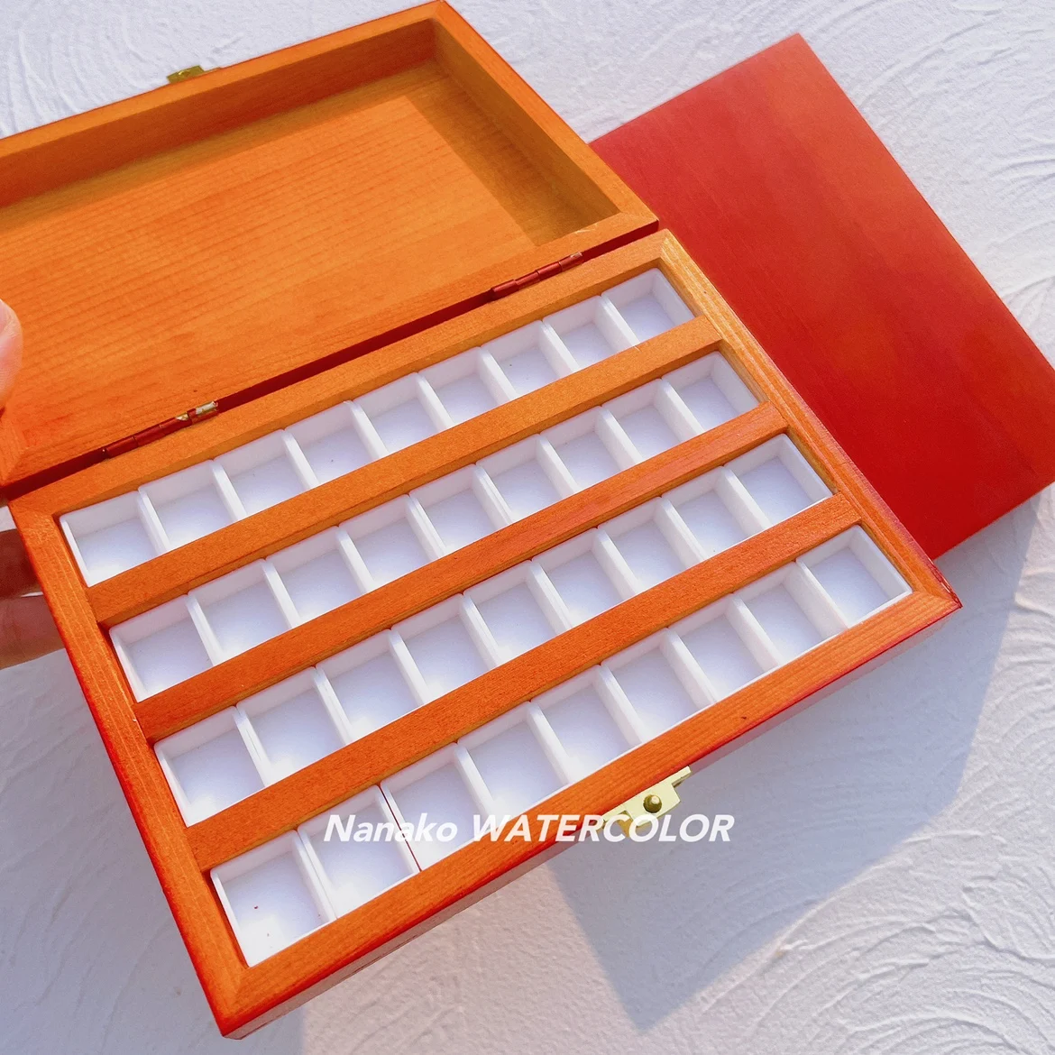 

24/36 Grids Wooden Box, empty box, watercolor paint 2ml packaging box