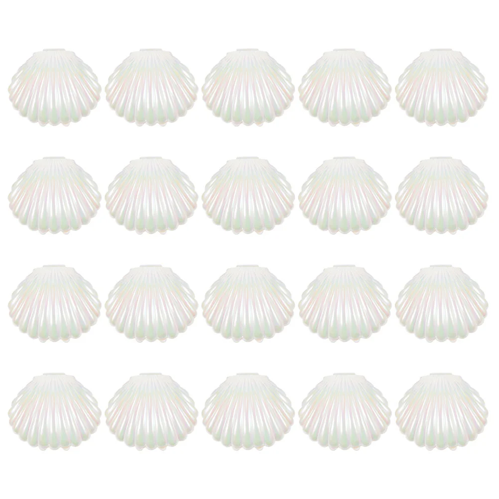 

20 Pcs Candy Box Mermaid Party Decor Gift Wedding Guests Plastic Seashell Holder Containers Pp Mini wholesale distributions