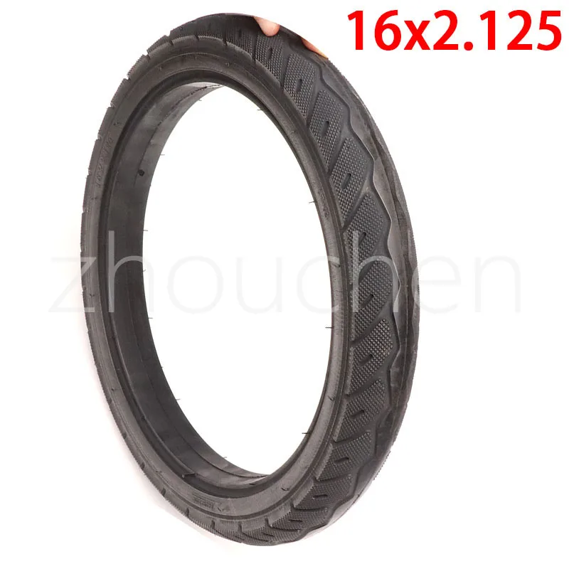 

16*2.125 solid tire Electric Vehicle tire 16x2.125 Non inflation tubeless tyre fits Folding electric bicycle E-bike