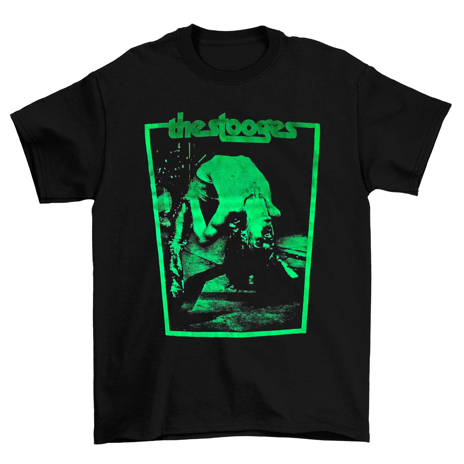 

IGGY POP On Stage Green - THE STOOGES Cotton T-Shirt Tee Shirts