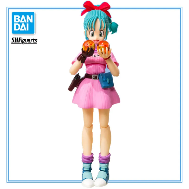 

BANDAI Original SHF Anime Dragon Ball Bulma Action Figures Big Adventure 6.3Inch Figurine Collectible Toy Model Gift