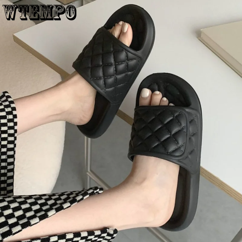 WTEMPO Summer EVA Slippers Unisex Fashion Outdoor Casual Beach Sandals for Women Flat Antiskid Platform Slides Dropshipping
