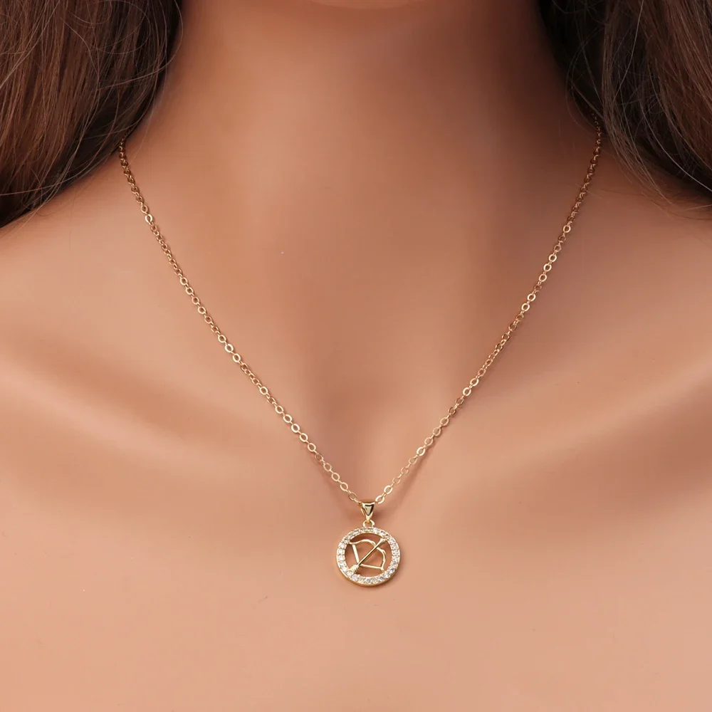 Ожерелье с 12 звездами простое Очаровательное ожерелье гороскопом Овен дева Лев