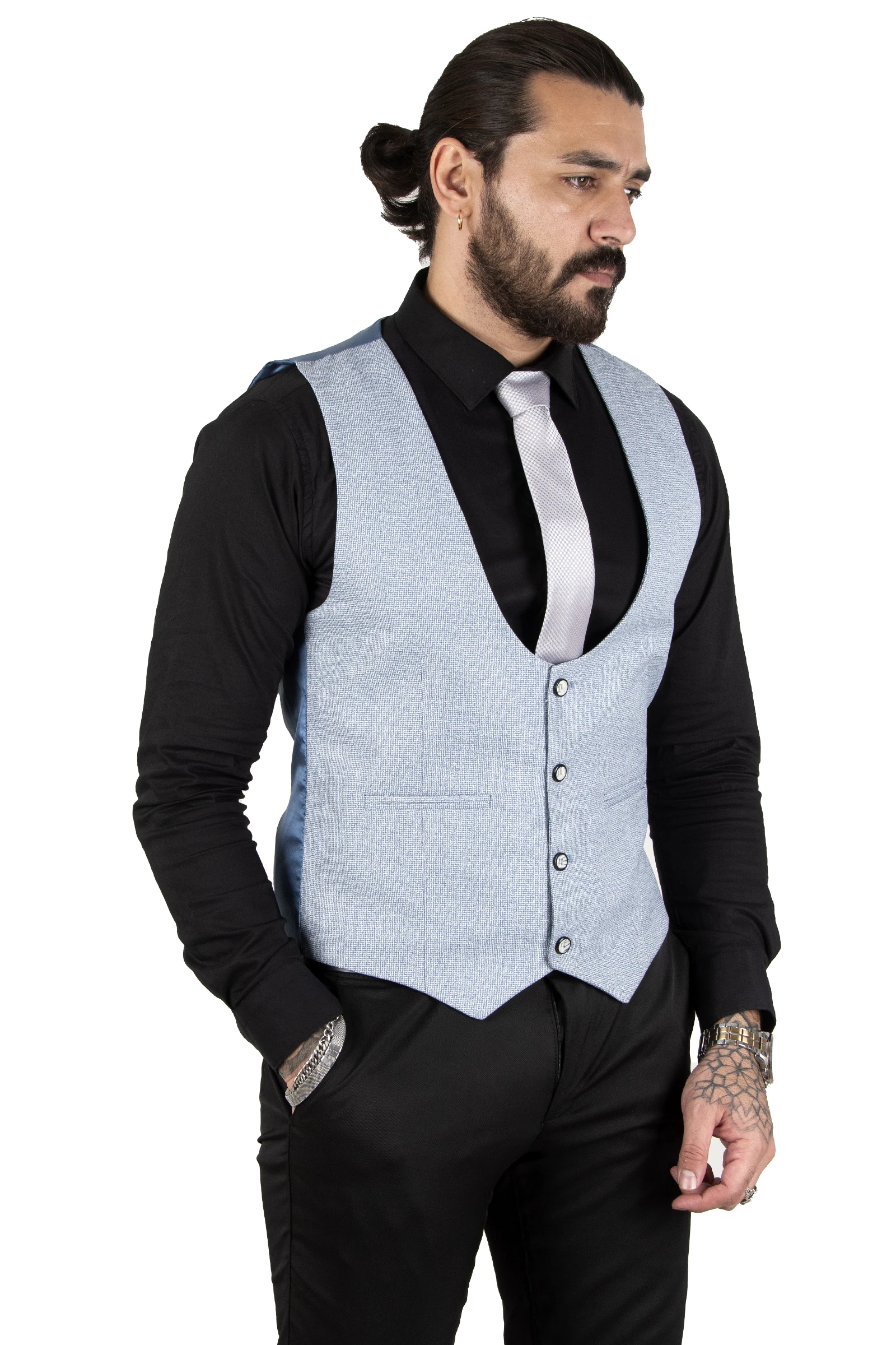 

DeepSEA самостоятельной Печати четыре кнопки тонкий мужской Cepken-жилет 2202076