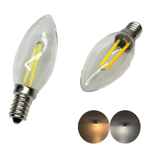 Энергосберегающая LED лампа ERANPO E14 E12 2Вт теплый/холодный белый свет