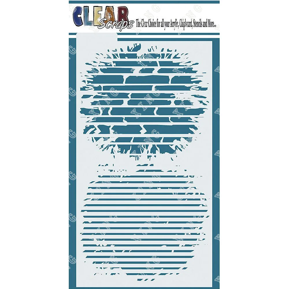 

2022 New Handmade Diy Paper Craft Scrapbooking Greeting Card Decoration Cut Mold Grunge Brick Layered Stencil Embossing Template