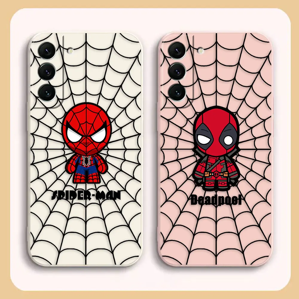 

Cartoon Spider-Man Deadpool Case For Samsung S23 S22 S21 S20 FE S11 S11E S10 S10E S9 S30 Ultra Plus 4G 5G Case Funda Shell Capa