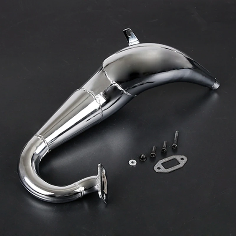New Cnc Metal 71CC Engine Exhaust Pipe Kit For 1/5 Rofun LT LOSI 5IVE-T Truck Spare Toys Parts Rc Car Accessories enlarge