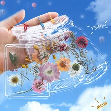 학생용 투명 소원 병 모양 책갈피 스크랩북 스티커 재료, 창의적인 DIY 책갈피, 작은 선물, 신제품, 20 개 세트
