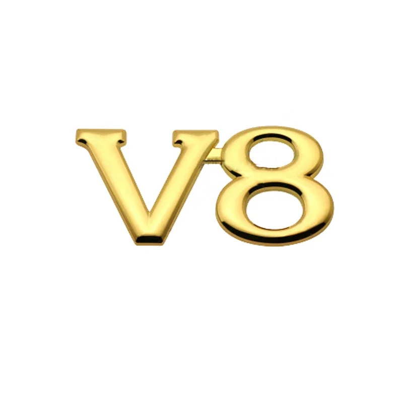Универсальная эмблема автомобиля V6 V8 наклейка на задний багажник для Audi KIA Mazda