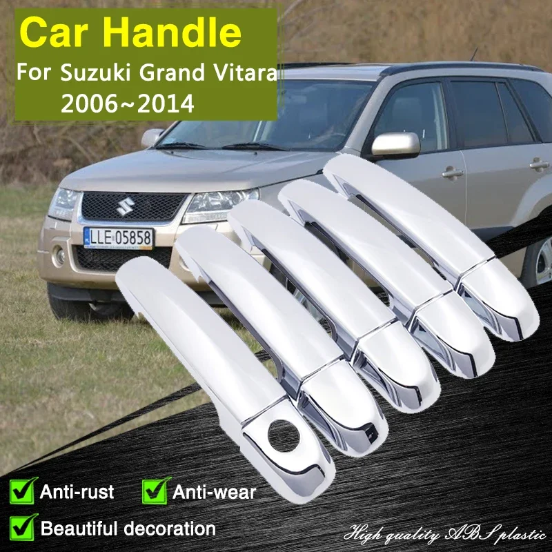 Хромированная Крышка Дверной Ручки Для Suzuki Grand Vitara Nomade 2006-2014 Защитный Аксессуар