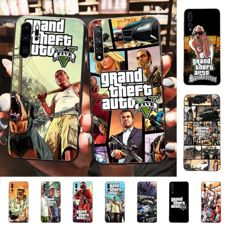 

Rockstar gta 5 Phone Case for Huawei P30 40 20 10 8 9 lite pro plus Psmart2019