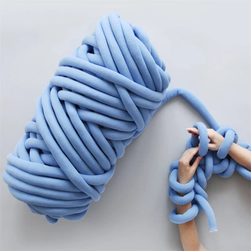 

Velvet Thick Super Bulky Chunky Yarn for Hand Knitting Crochet Soft Big Cotton DIY Arm Knitting Roving Spinning Yarn for Blanket
