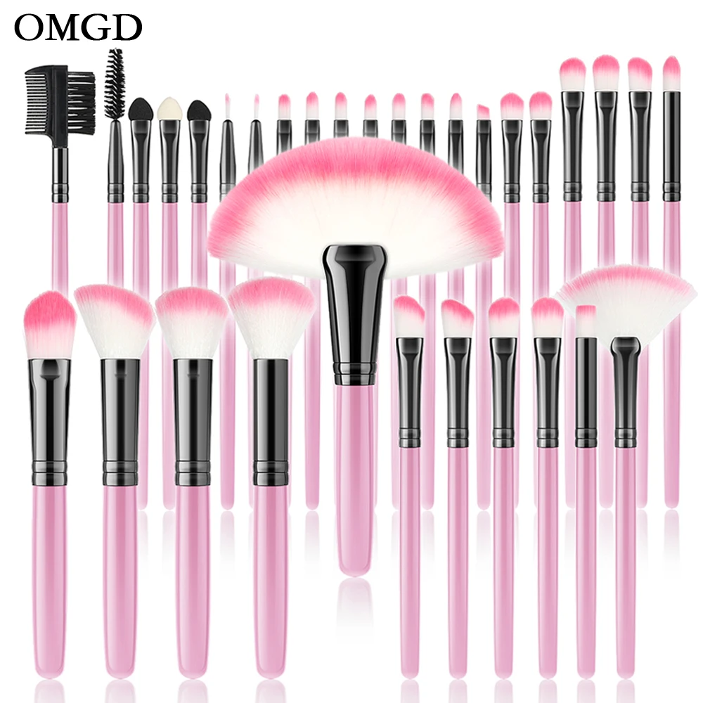 

Pink Makeup Brushes Set Concealer Soft Fluffy for Cosmetics Foundation Blush Powder Eyeshadow Kabuki Blending Makeup Beauty Tool