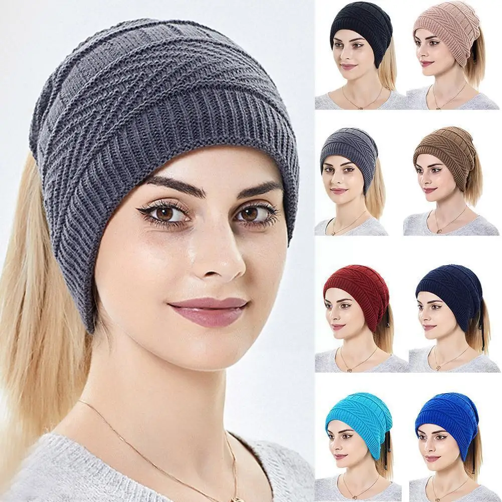 

Unisex Autumn Winter Fashion Stretchy Knitted Skullies Beanies Hat Scarf Warm Beanie For Women Outdoor Ear Protection Beani N2Q1