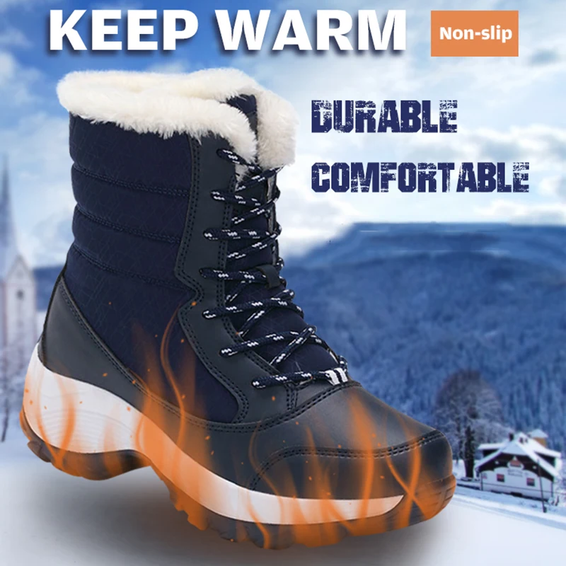 

Женские зимние ботинки, новая женская обувь, ботинки на шнуровке, женские утепленные ботильоны на платформе, плюшевые ботинки в стиле панк, ...