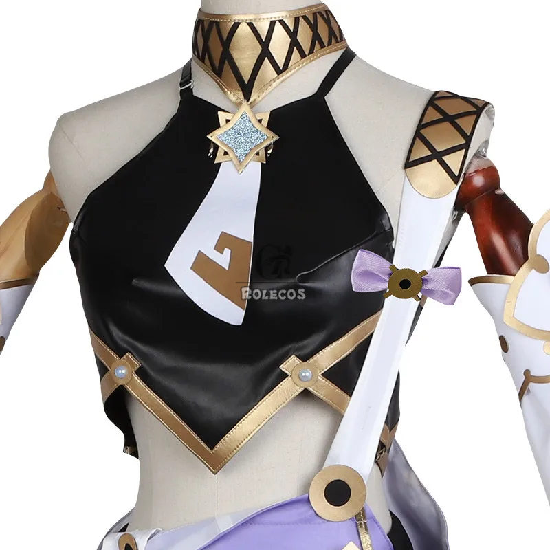ROLECOS Dori Cosplay Costume Game Genshin Impact Dori Cosplay Costume Sexy Women Outfit Top Shorts Hat Halloween Full Set New